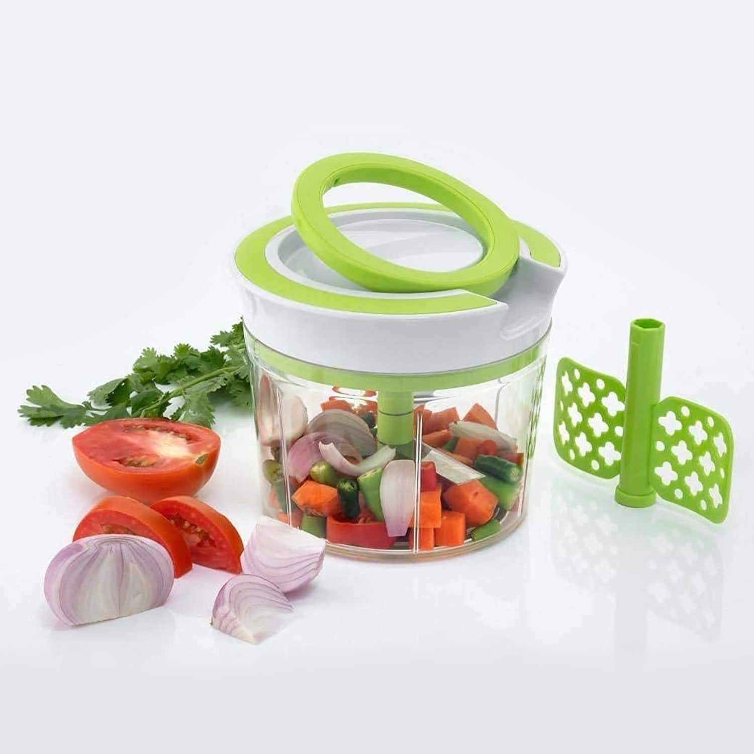 0079 Manual 2 in 1 Handy smart chopper for Vegetable Fruits Nuts Onions Chopper Blender Mixer Food Processor DeoDap 0079 Manual 2 in 1 Handy smart chopper for Vegetable Fruits Nuts Onions Chopper Blender Mixer Food Processor DeoDap